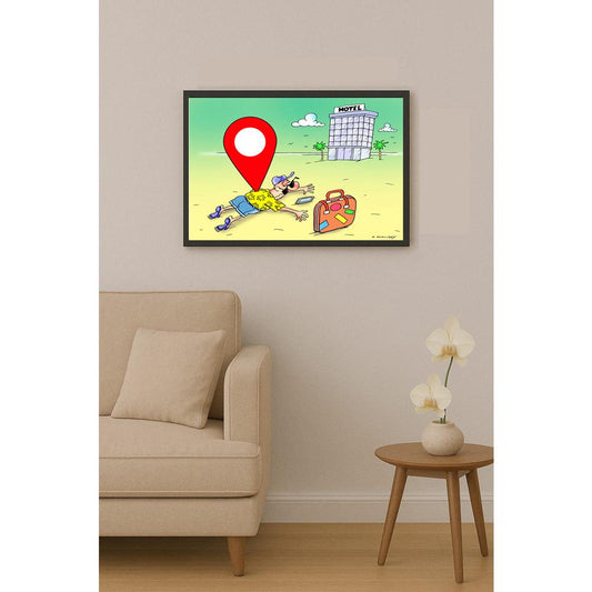 Olexander Dubovskyi Determine Location Kişiye Özel Sertifikalı Sınırlı Fine Art Karikatür Baskı CAD00019