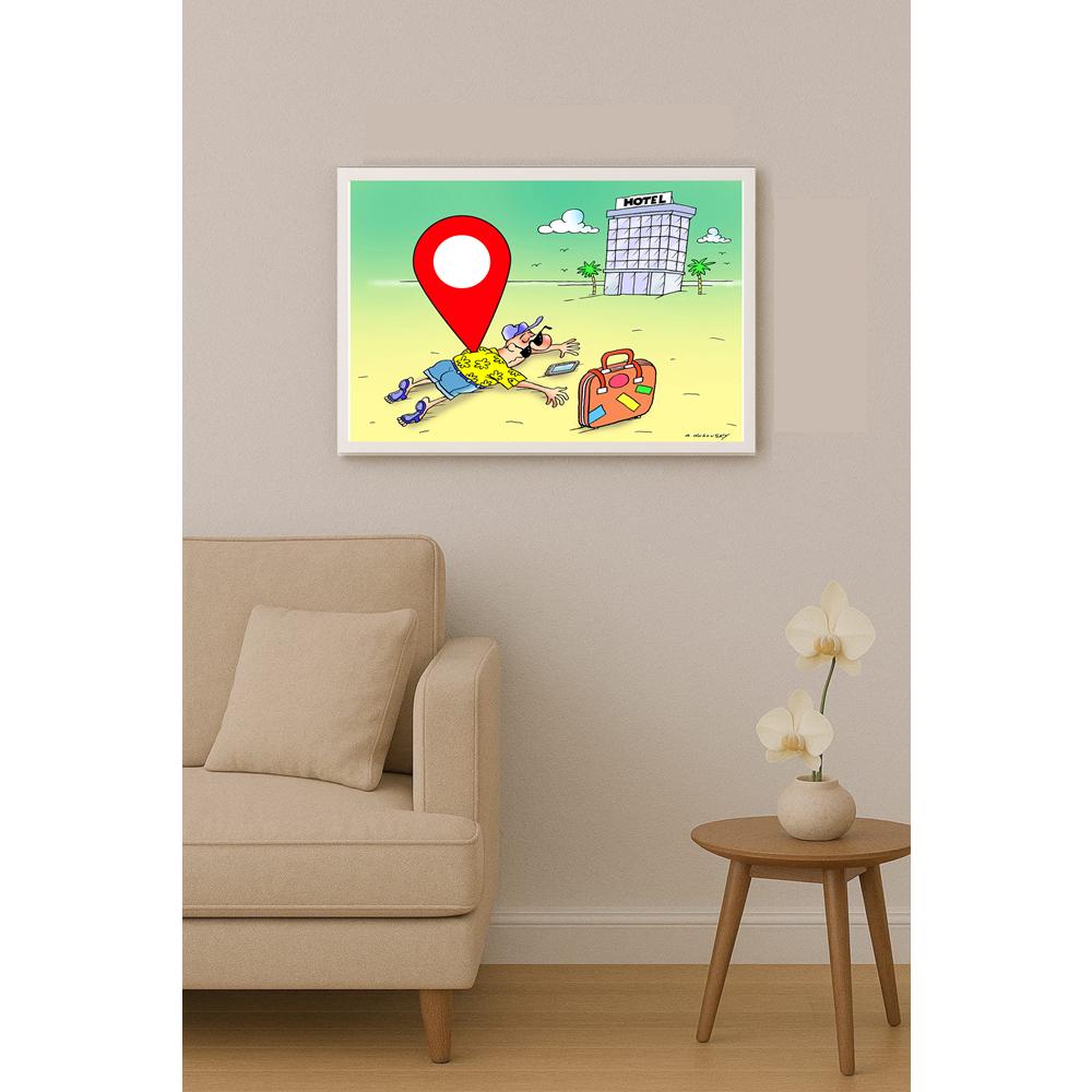 Olexander Dubovskyi Determine Location Kişiye Özel Sertifikalı Sınırlı Fine Art Karikatür Baskı CAD00019