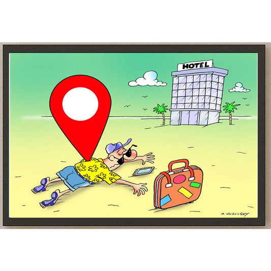 Olexander Dubovskyi Determine Location Kişiye Özel Sertifikalı Sınırlı Fine Art Karikatür Baskı CAD00019