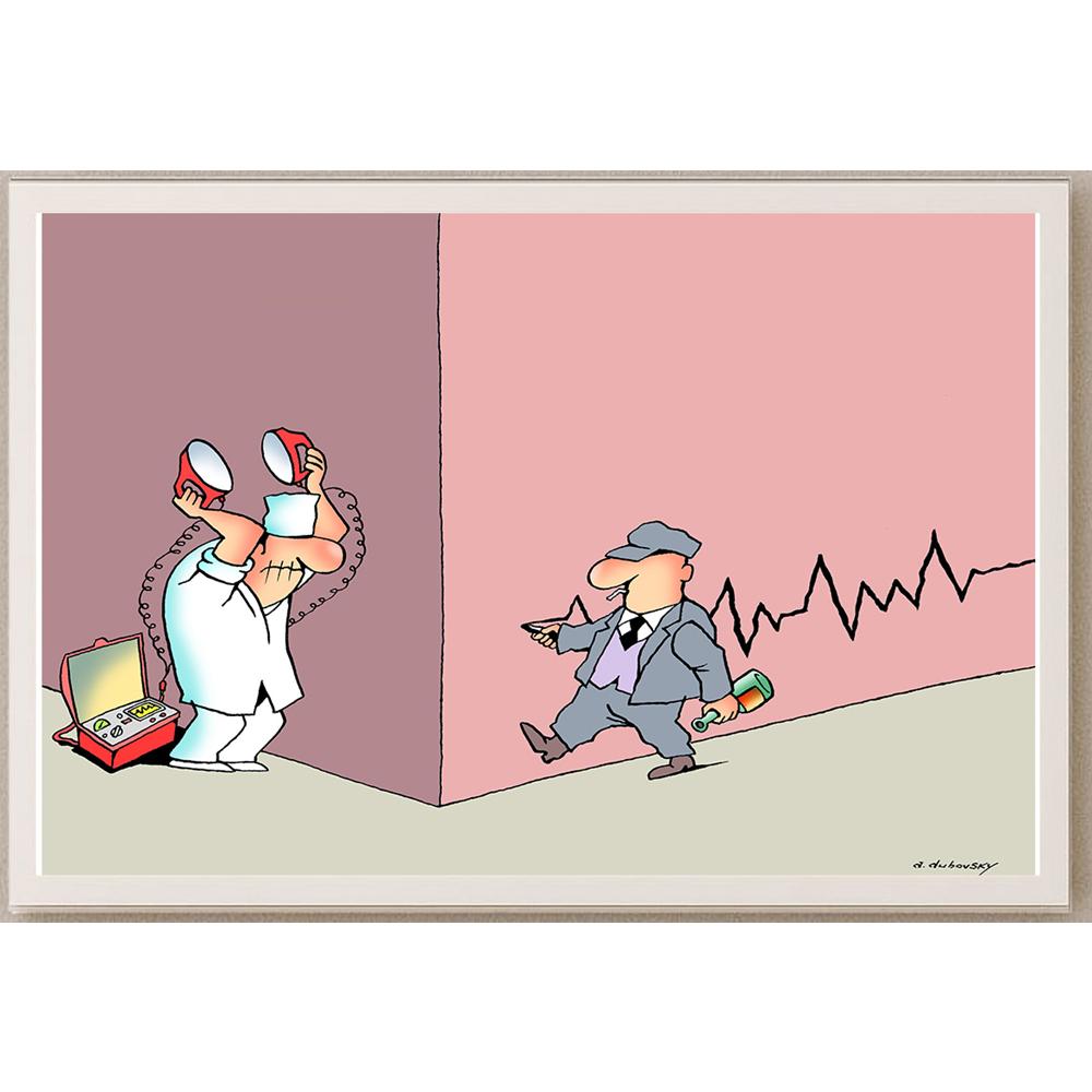 Olexander Dubovskyi Heart Rhythm Kişiye Özel Sertifikalı Sınırlı Fine Art Karikatür Baskı CAD00020