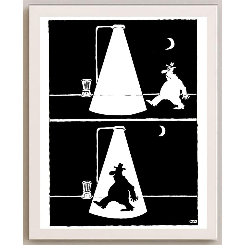 Olexander Dubovskyi Shadow Kişiye Özel Sertifikalı Sınırlı Fine Art Karikatür Baskı CAD00023