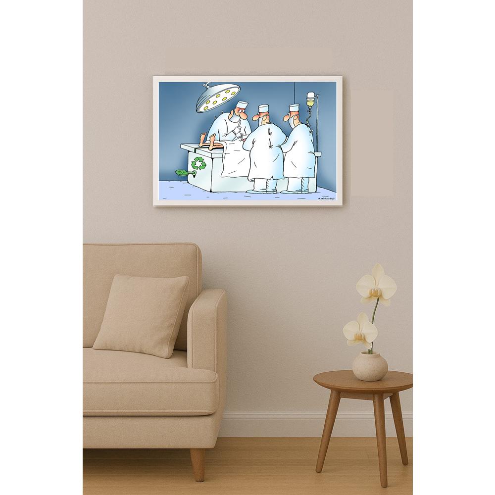 Olexander Dubovskyi Surgical Intervention Kişiye Özel Sertifikalı Sınırlı Fine Art Karikatür Baskı CAD00024