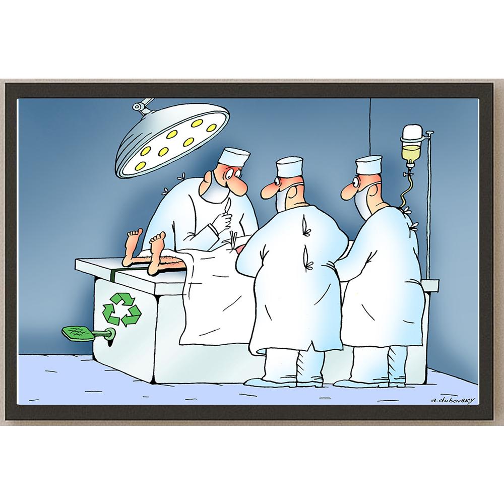 Olexander Dubovskyi Surgical Intervention Kişiye Özel Sertifikalı Sınırlı Fine Art Karikatür Baskı CAD00024