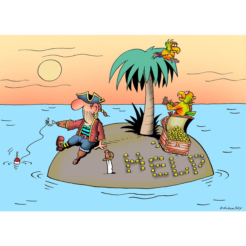 Olexander Dubovskyi The Life Of Pirates Kişiye Özel Sertifikalı Sınırlı Fine Art Karikatür Baskı CAD00025