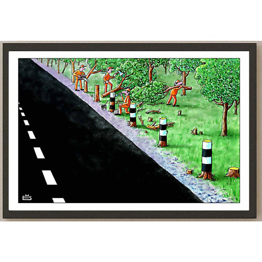 Eshonkulov Maxmudjon Road Kişiye Özel Sertifikalı Sınırlı Fine Art Karikatür Baskı CAD00028