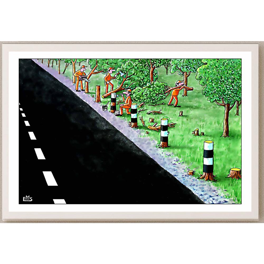 Eshonkulov Maxmudjon Road Kişiye Özel Sertifikalı Sınırlı Fine Art Karikatür Baskı CAD00028