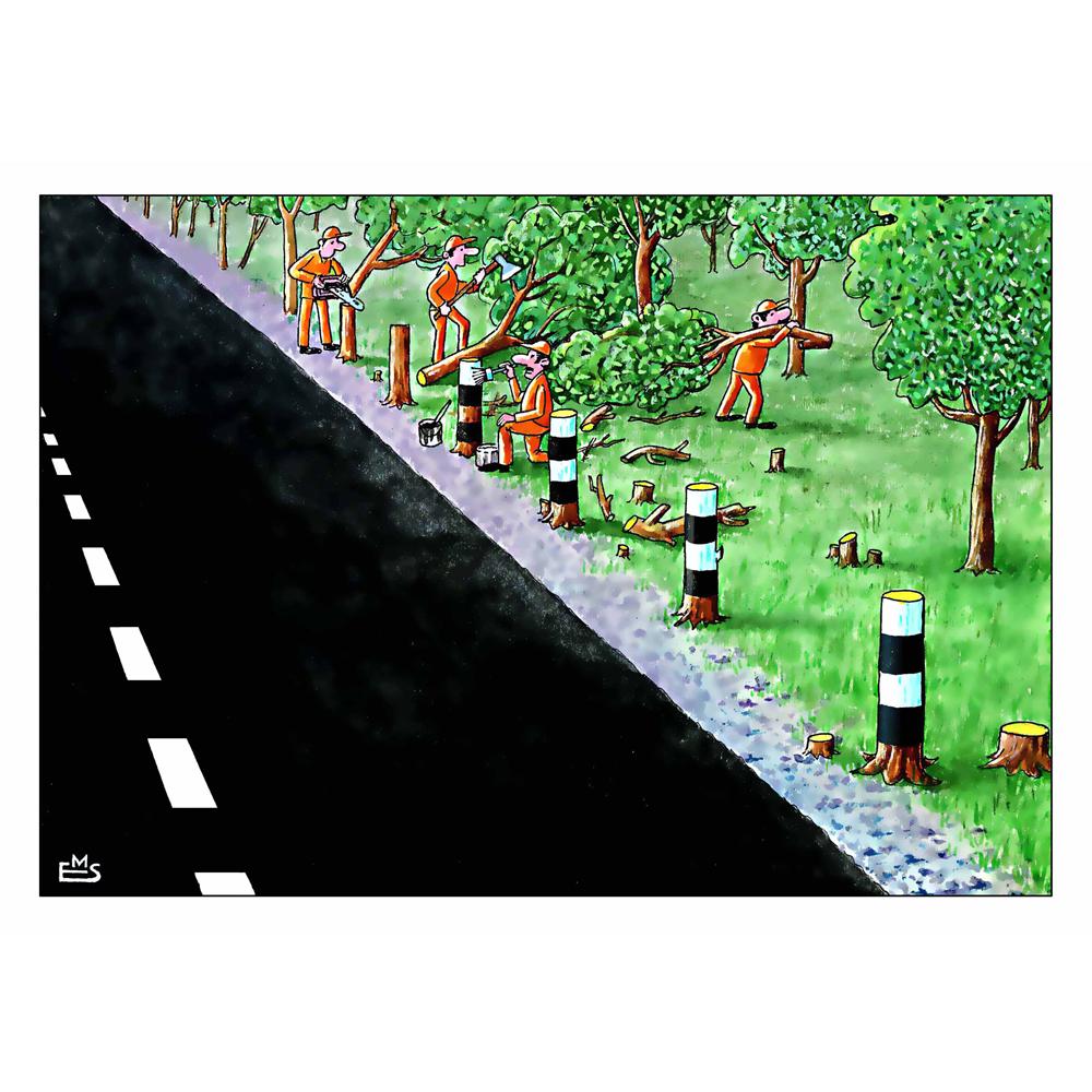 Eshonkulov Maxmudjon Road Kişiye Özel Sertifikalı Sınırlı Fine Art Karikatür Baskı CAD00028