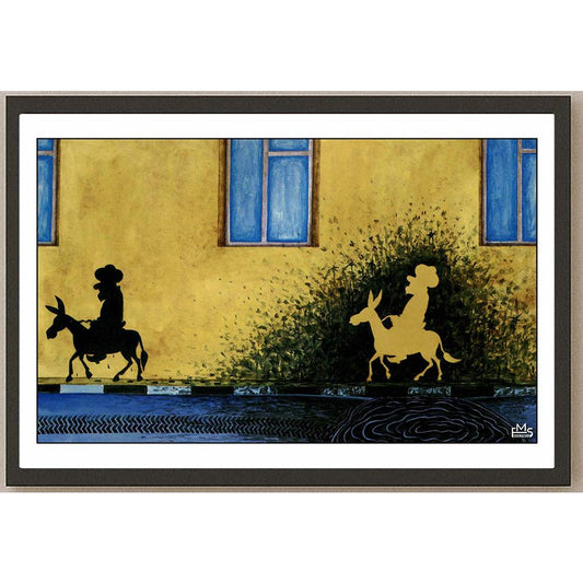 Eshonkulov Maxmudjon Hodja Nasreddin Kişiye Özel Sertifikalı Sınırlı Fine Art Karikatür Baskı CAD00029