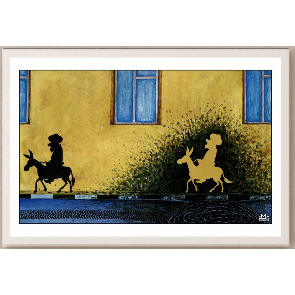 Eshonkulov Maxmudjon Hodja Nasreddin Kişiye Özel Sertifikalı Sınırlı Fine Art Karikatür Baskı CAD00029