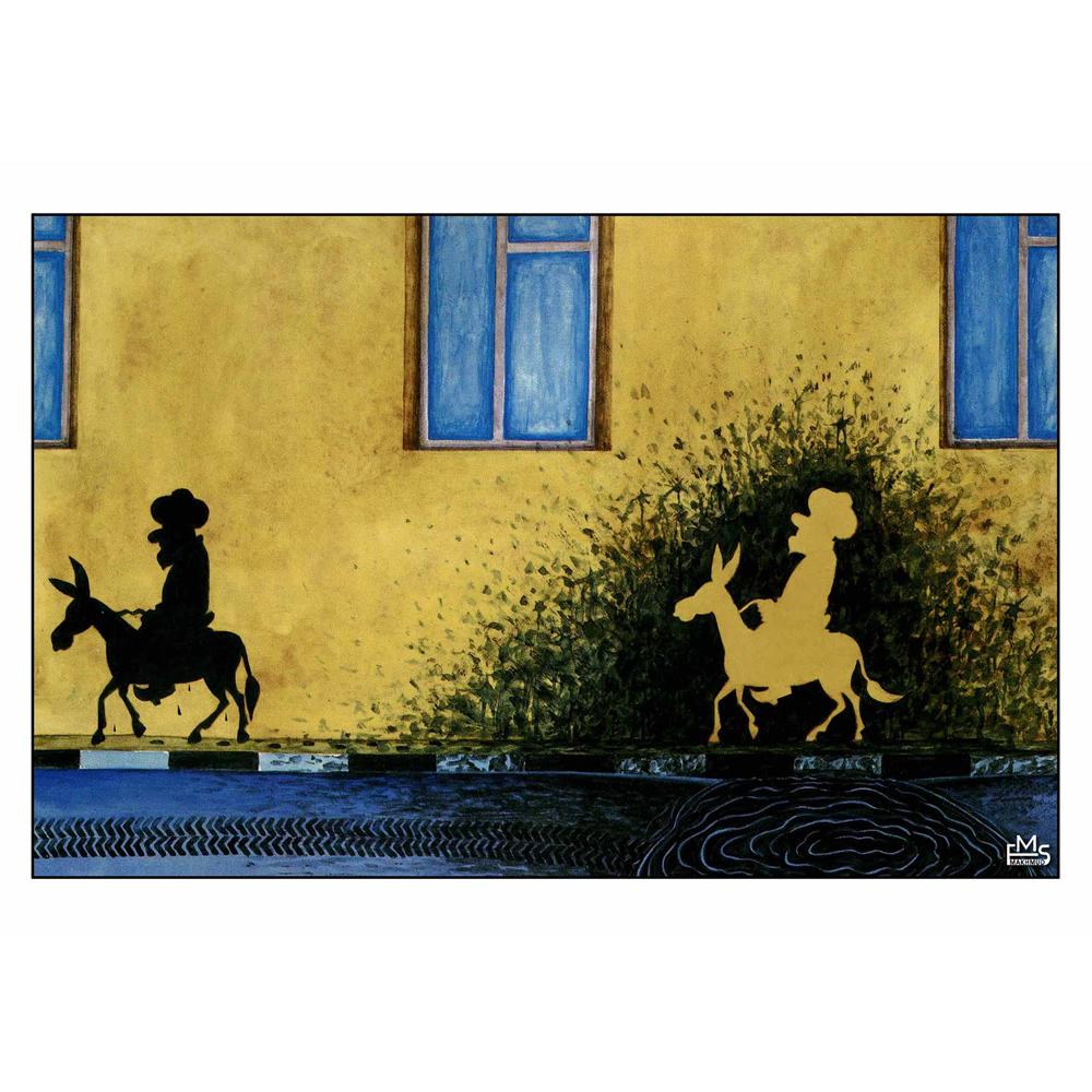 Eshonkulov Maxmudjon Hodja Nasreddin Kişiye Özel Sertifikalı Sınırlı Fine Art Karikatür Baskı CAD00029