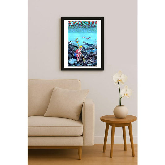 Eshonkulov Maxmudjon Neptun Kişiye Özel Sertifikalı Sınırlı Fine Art Karikatür Baskı CAD00030