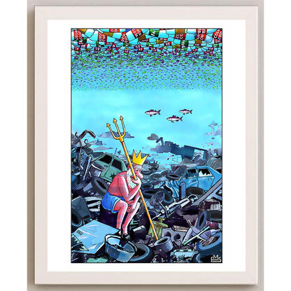 Eshonkulov Maxmudjon Neptun Kişiye Özel Sertifikalı Sınırlı Fine Art Karikatür Baskı CAD00030