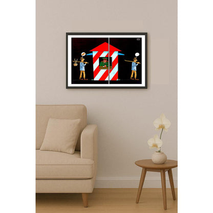 Eshonkulov Maxmudjon Customs Kişiye Özel Sertifikalı Sınırlı Fine Art Karikatür Baskı CAD00031