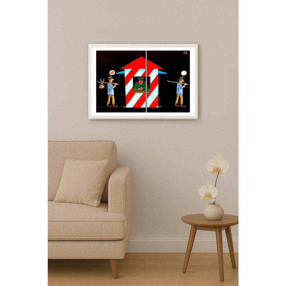 Eshonkulov Maxmudjon Customs Kişiye Özel Sertifikalı Sınırlı Fine Art Karikatür Baskı CAD00031