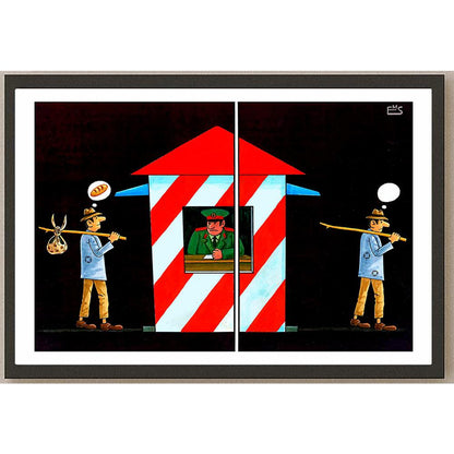 Eshonkulov Maxmudjon Customs Kişiye Özel Sertifikalı Sınırlı Fine Art Karikatür Baskı CAD00031