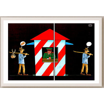 Eshonkulov Maxmudjon Customs Kişiye Özel Sertifikalı Sınırlı Fine Art Karikatür Baskı CAD00031