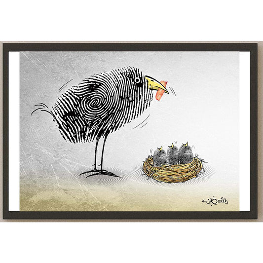 Raed Khalil Kişiye Özel Sertifikalı Sınırlı Fine Art Karikatür Baskı CAD00032