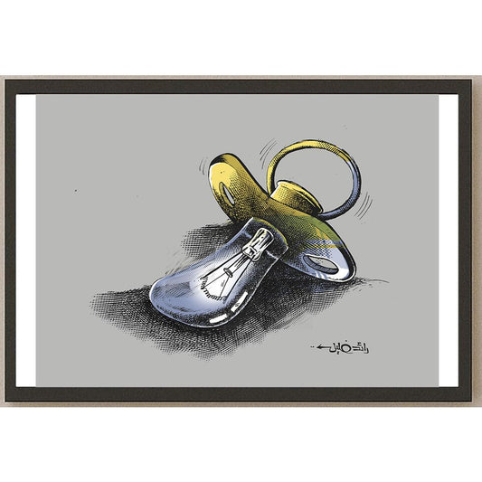 Raed Khalil Kişiye Özel Sertifikalı Sınırlı Fine Art Karikatür Baskı CAD00033