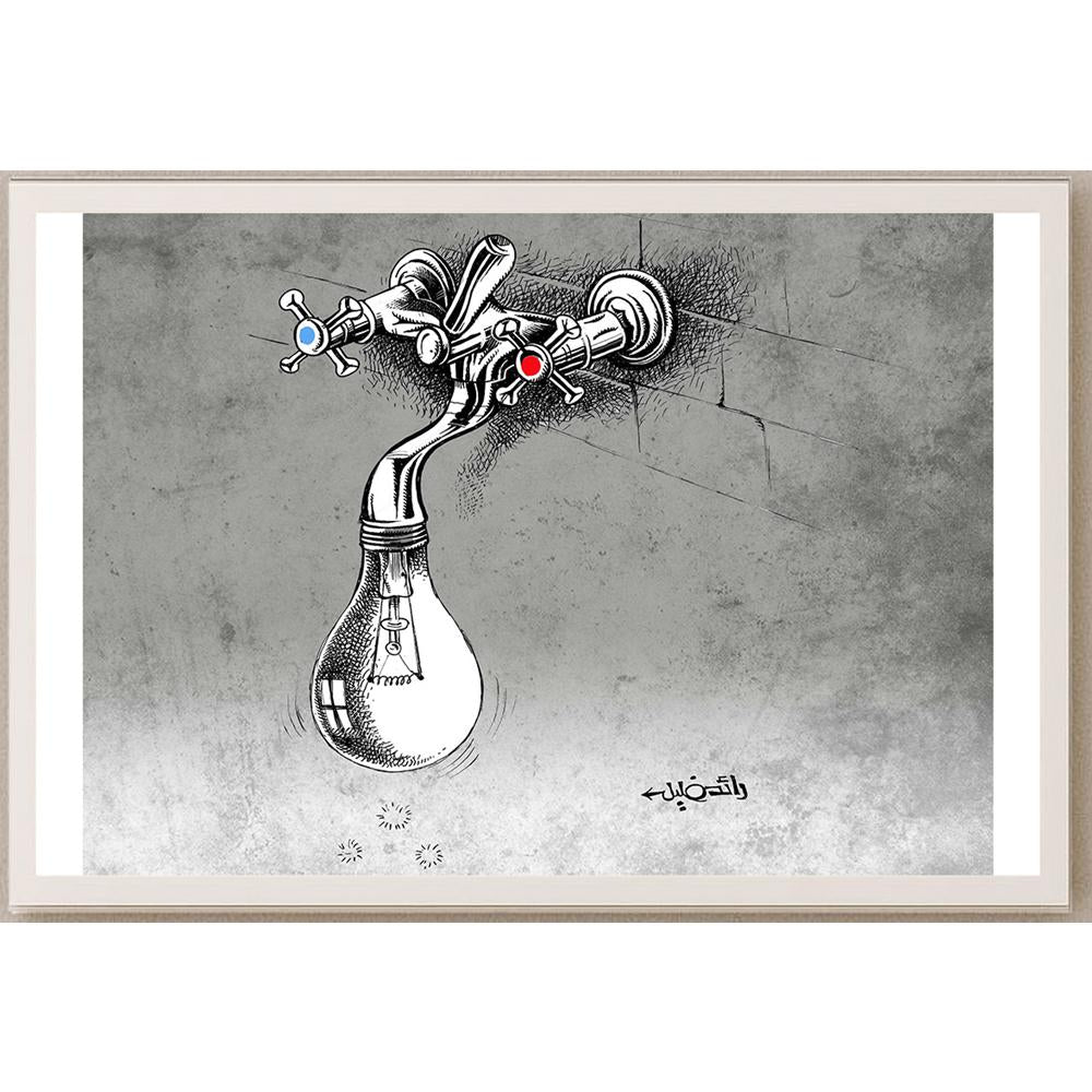 Raed Khalil Kişiye Özel Sertifikalı Sınırlı Fine Art Karikatür Baskı CAD00034