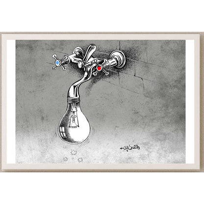 Raed Khalil Kişiye Özel Sertifikalı Sınırlı Fine Art Karikatür Baskı CAD00034