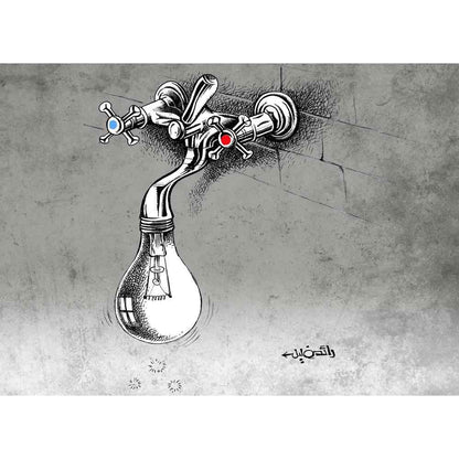 Raed Khalil Kişiye Özel Sertifikalı Sınırlı Fine Art Karikatür Baskı CAD00034