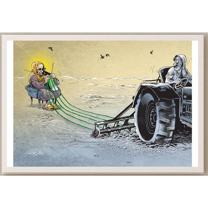Raed Khalil Kişiye Özel Sertifikalı Sınırlı Fine Art Karikatür Baskı CAD00037