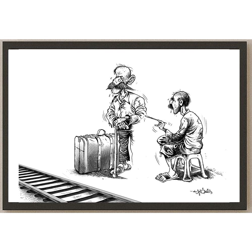 Raed Khalil Kişiye Özel Sertifikalı Sınırlı Fine Art Karikatür Baskı CAD00041