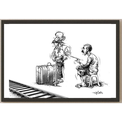 Raed Khalil Kişiye Özel Sertifikalı Sınırlı Fine Art Karikatür Baskı CAD00041