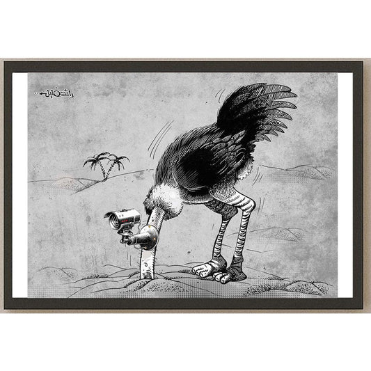 Raed Khalil Kişiye Özel Sertifikalı Sınırlı Fine Art Karikatür Baskı CAD00043