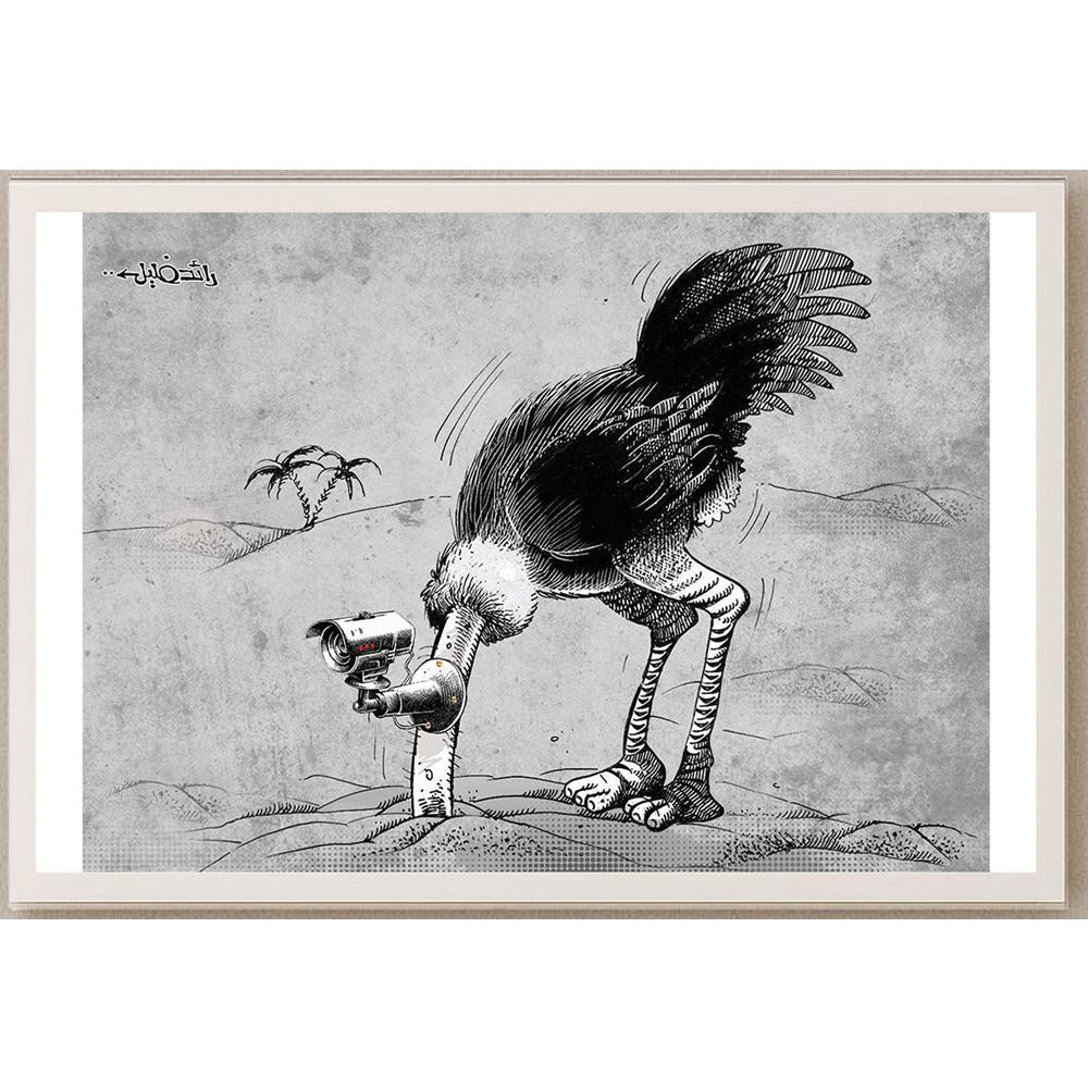 Raed Khalil Kişiye Özel Sertifikalı Sınırlı Fine Art Karikatür Baskı CAD00043