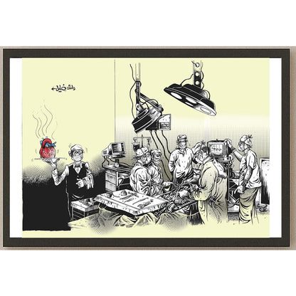 Raed Khalil Kişiye Özel Sertifikalı Sınırlı Fine Art Karikatür Baskı CAD00044