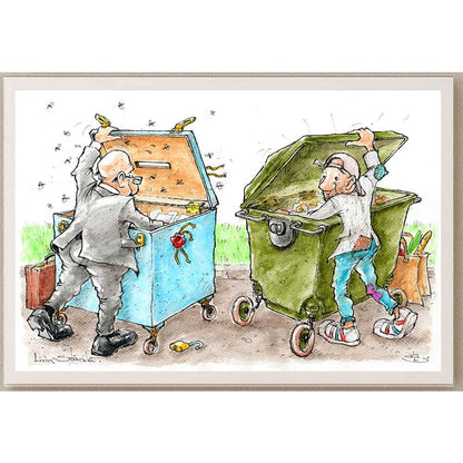 Liviu Stanila Avem de Unde Alege Kişiye Özel Sertifikalı Sınırlı Fine Art Karikatür Baskı CAD00046