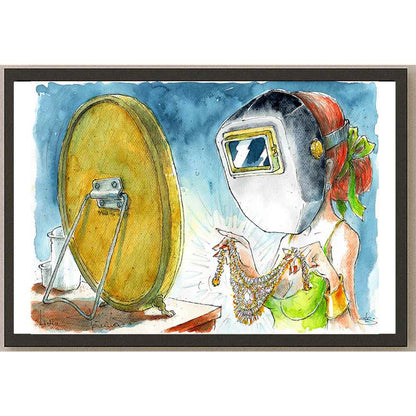 Liviu Stanila Brightness Mask Kişiye Özel Sertifikalı Sınırlı Fine Art Karikatür Baskı CAD00048