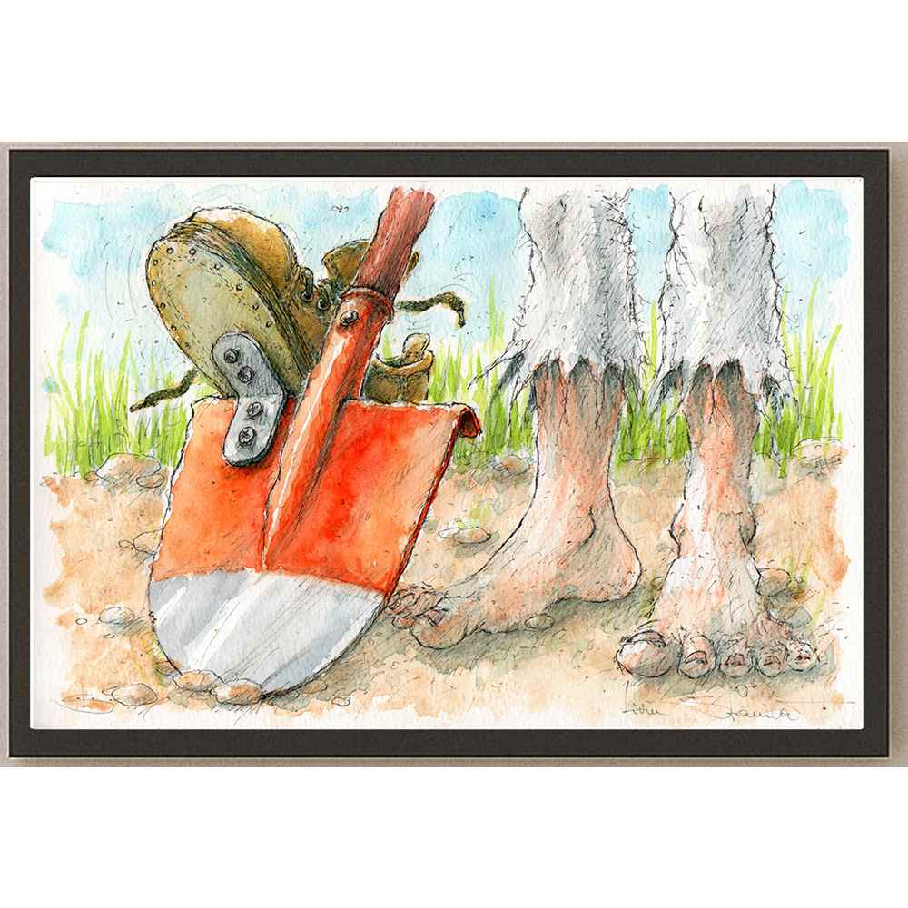Liviu Stanila Pantof Kişiye Özel Sertifikalı Sınırlı Fine Art Karikatür Baskı CAD00051