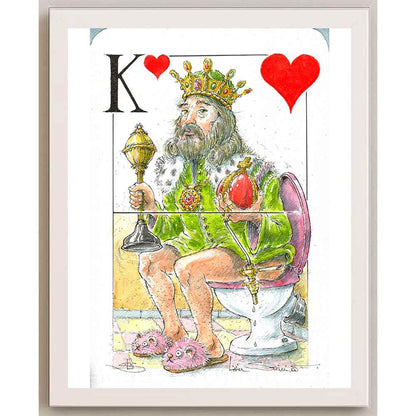 Liviu Stanila Rege de Rosu Kişiye Özel Sertifikalı Sınırlı Fine Art Karikatür Baskı CAD00052