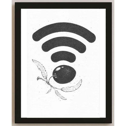 Liviu Stanila Wireless Olive Kişiye Özel Sertifikalı Sınırlı Fine Art Karikatür Baskı CAD00054