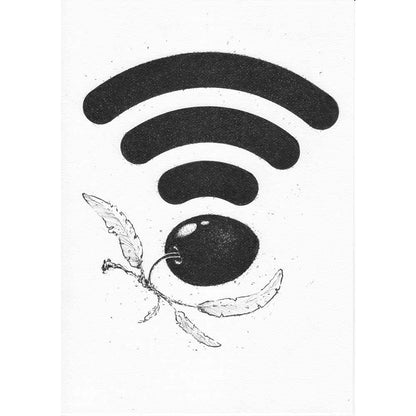 Liviu Stanila Wireless Olive Kişiye Özel Sertifikalı Sınırlı Fine Art Karikatür Baskı CAD00054