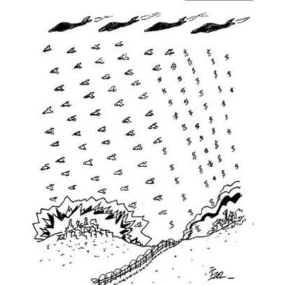 İzel Rozental Bombardıman Kişiye Özel Sertifikalı Sınırlı Fine Art Karikatür Baskı CAD00063