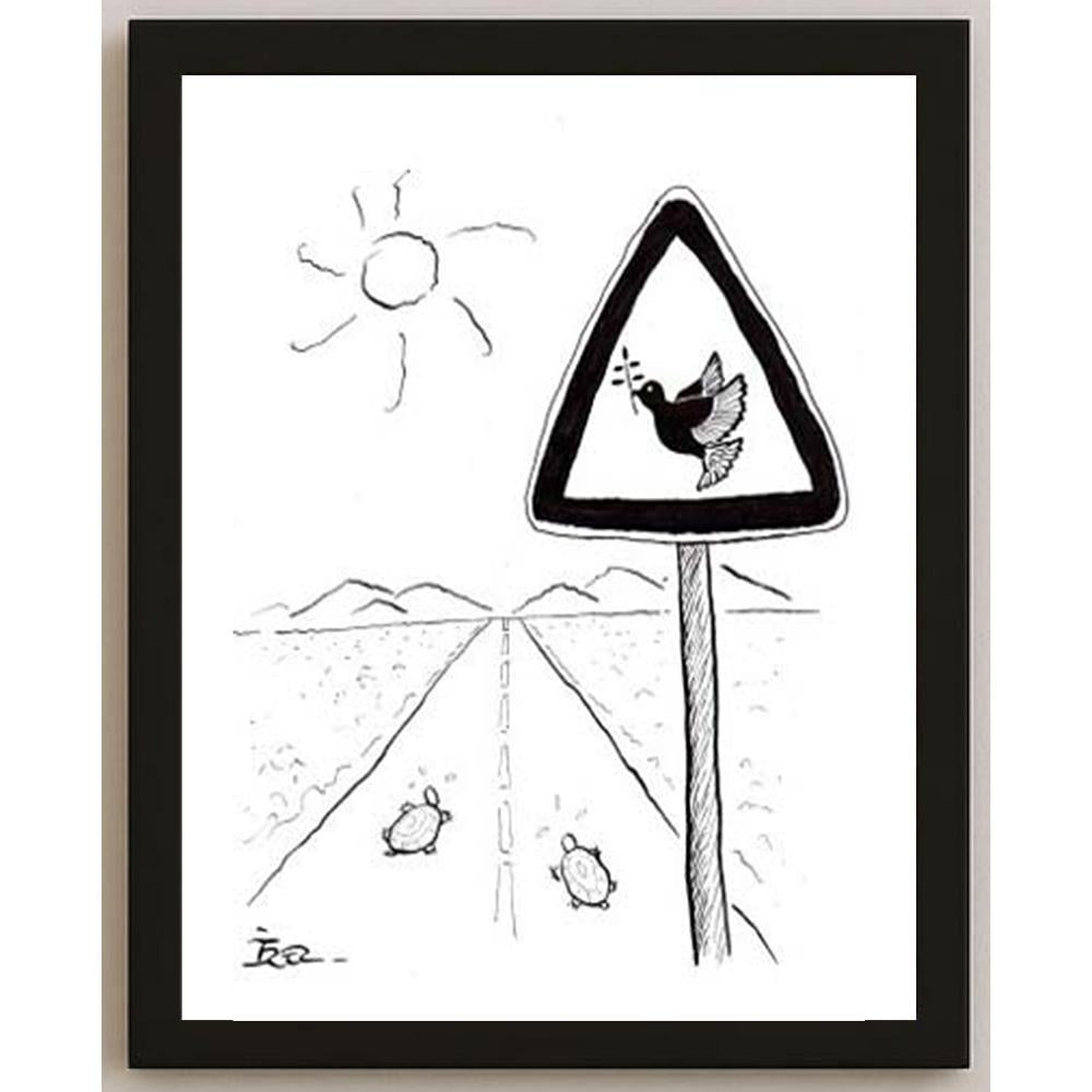 İzel Rozental Yol Kişiye Özel Sertifikalı Sınırlı Fine Art Karikatür Baskı CAD00066
