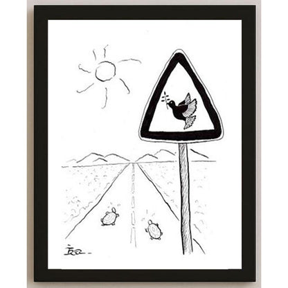 İzel Rozental Yol Kişiye Özel Sertifikalı Sınırlı Fine Art Karikatür Baskı CAD00066