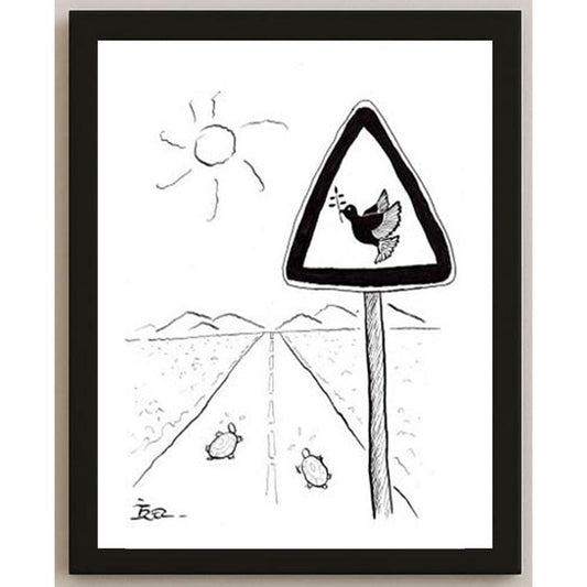 İzel Rozental Yol Kişiye Özel Sertifikalı Sınırlı Fine Art Karikatür Baskı CAD00066