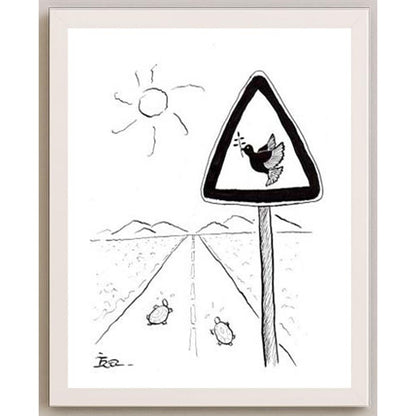 İzel Rozental Yol Kişiye Özel Sertifikalı Sınırlı Fine Art Karikatür Baskı CAD00066