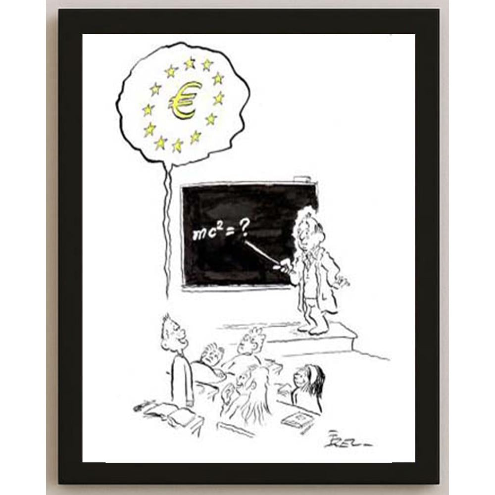 İzel Rozental Euro Enerji Kişiye Özel Sertifikalı Sınırlı Fine Art Karikatür Baskı CAD00069