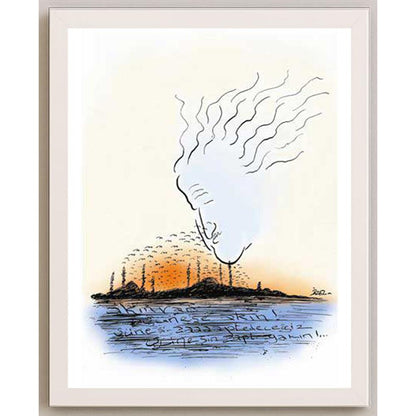 İzel Rozental Nazım Kişiye Özel Sertifikalı Sınırlı Fine Art Karikatür Baskı CAD00070