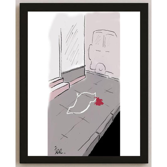 İzel Rozental İz Kişiye Özel Sertifikalı Sınırlı Fine Art Karikatür Baskı CAD00071