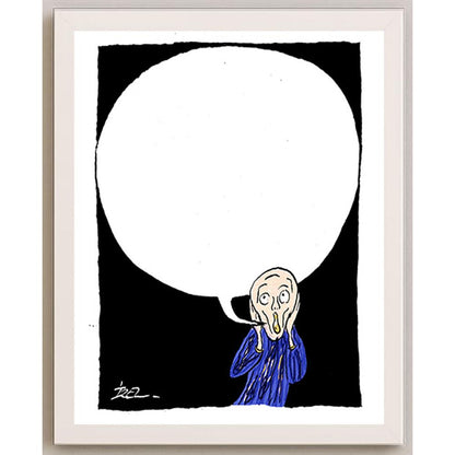 İzel Rozental Söz Bitince Kişiye Özel Sertifikalı Sınırlı Fine Art Karikatür Baskı CAD00072