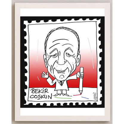 Hayati Boyacıoğlu Kişiye Özel Sertifikalı Sınırlı Fine Art Karikatür Baskı CAD00089