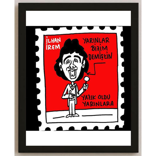 Hayati Boyacıoğlu Kişiye Özel Sertifikalı Sınırlı Fine Art Karikatür Baskı CAD00107