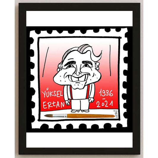 Hayati Boyacıoğlu Kişiye Özel Sertifikalı Sınırlı Fine Art Karikatür Baskı CAD00113
