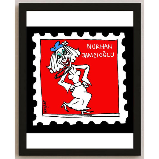 Hayati Boyacıoğlu Kişiye Özel Sertifikalı Sınırlı Fine Art Karikatür Baskı CAD00115